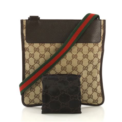 vintage gucci canvas crossbody bag